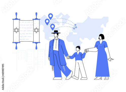 Diaspora abstract concept vector illustration.
