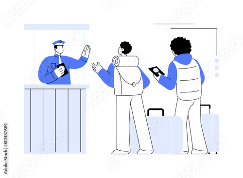 Migration control abstract concept vector illustration.