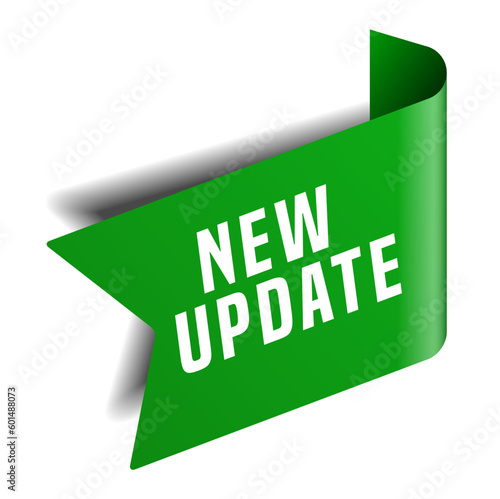 Colorful vector flat design banner new update. This sign is well adapted for web design.
