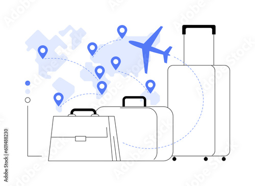 Migratory movement abstract concept vector illustration.