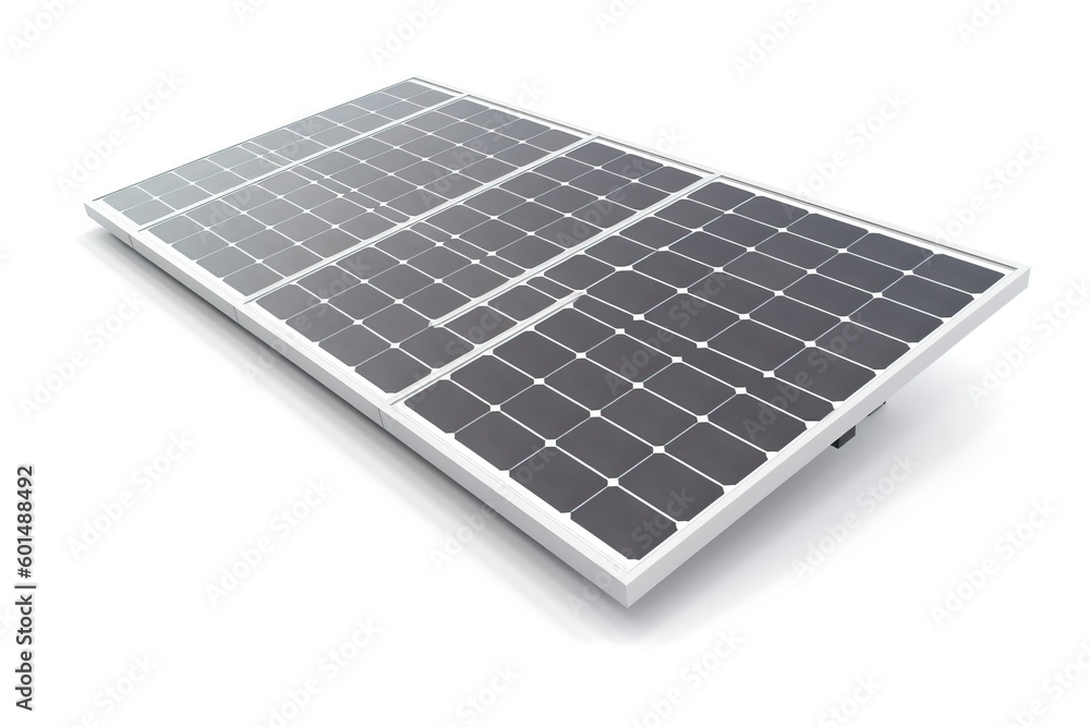 Solar panel on white background, isolate, alternative source. Clean technologies of future. AI generated. Solar panel on white background, isolate, alternative source. Clean technologies of future. AI generated.