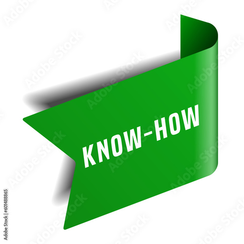 Colorful vector flat design banner know how. This sign is well adapted for web design.