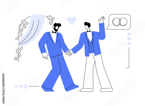 Civil union abstract concept vector illustration.