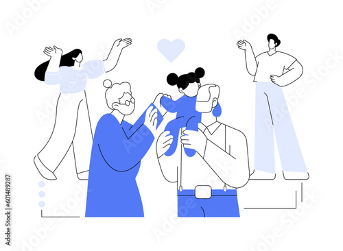 Descendant abstract concept vector illustration.