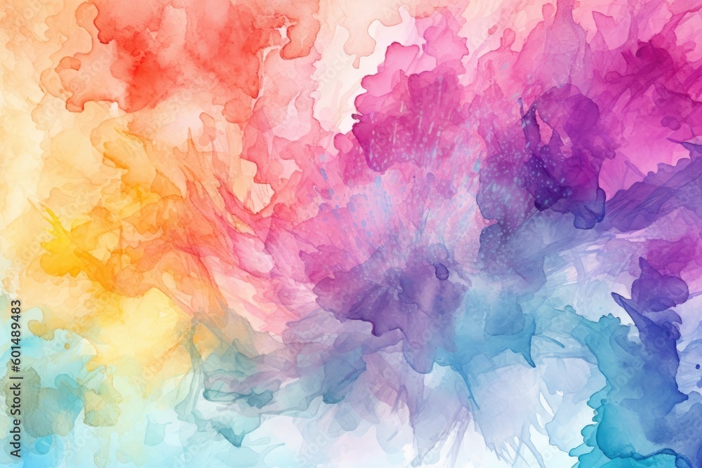Fototapeta premium A watercolor background with splashes. (Generative AI)