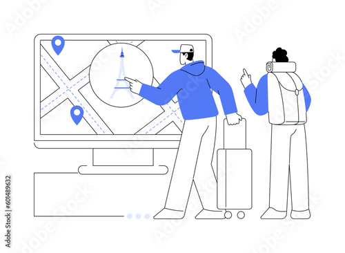 Smart tourism system abstract concept vector illustration. © Visual Generation