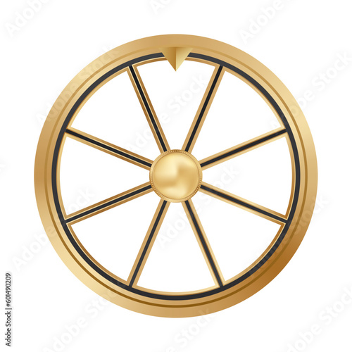 fortune wheel gold template with white empty segments