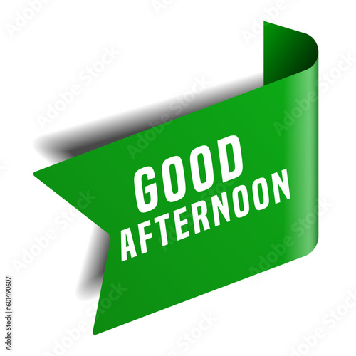 Colorful vector flat design banner good afternoon. This sign is well adapted for web design.