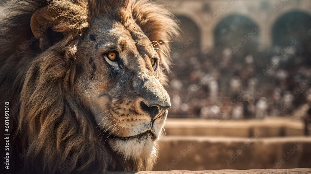Lion in the Colosseum, Roman Empire. Lion in the Colosseum, Roman Empire.