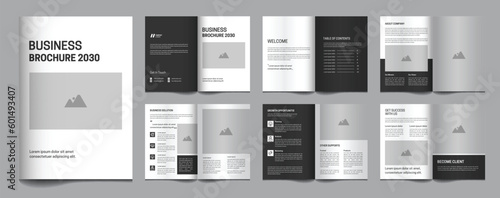 12 page corporate brochure template minimalist design