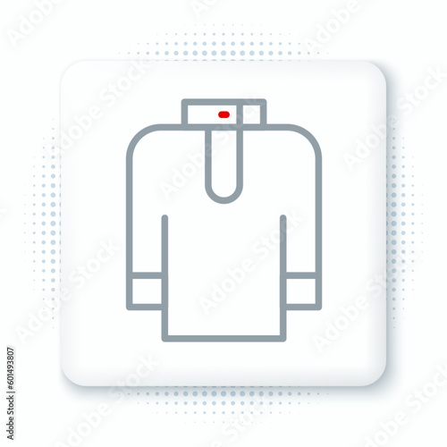 Line Shirt kurta icon isolated on white background. Colorful outline concept. Vector