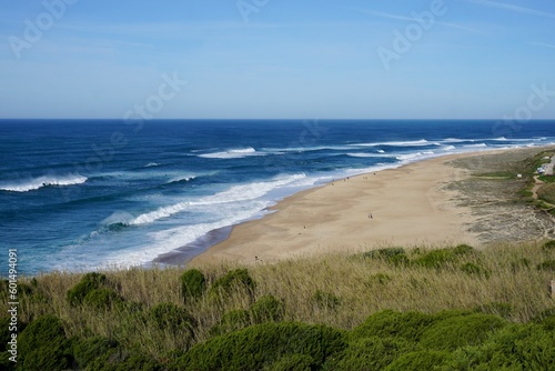Fototapeta Naklejka Na Ścianę i Meble -  Blue atlantic ocean in Portugal