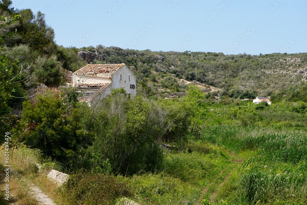 Country house in the beautiful landscape of Menorca