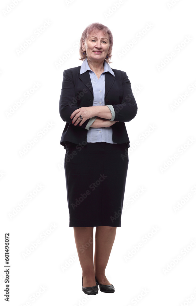 portrait of a confident elderly businesswoman . isolated on a white portrait of a confident elderly businesswoman . isolated on a white