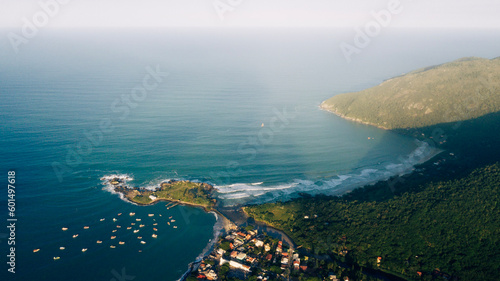 Paisagem Armacao Pantano Sul Praia Tropical Pesca Floripa Florianópolis Ilha Natureza Mar Oceano Atlântico Ondas Areia Cenário Viagem Turismo Turístico Santa Catarina Brasil Brasileiro Drone Aéreo SC photo