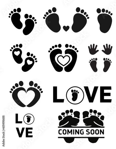 Baby Footprint  Baby Feet SVG  Baby Feet Love Typhography