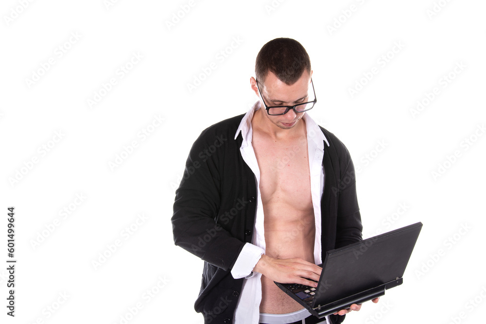 Men's health problems. stress and impotence. White background. Men's health problems. stress and impotence. White background.