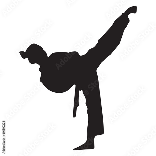 silhouette set, martial arts, jiu jitsu, karate, taekwondo, kung fu, capoeira, fight