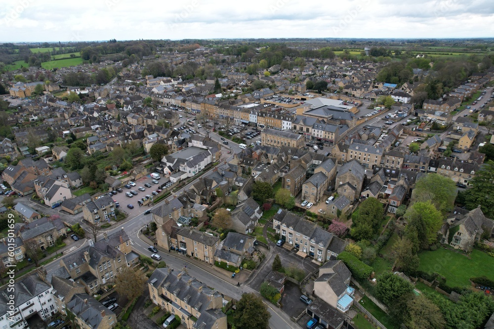 Chipping Norton Oxfordshire UK drone aerial view