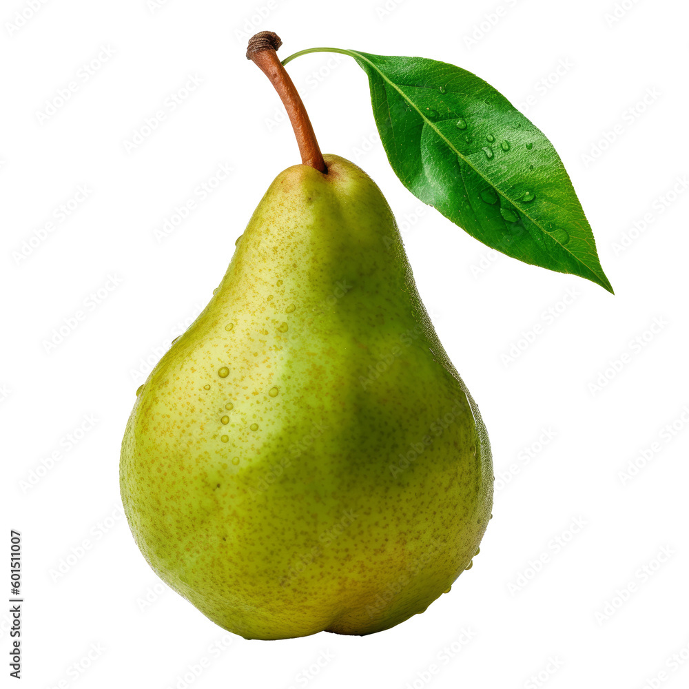 Green pear isolated. Illustration AI Generative Green pear isolated. Illustration AI Generative