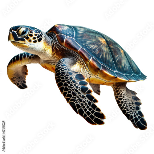 photo of Sea turtle in the Galapagos island. Tropical beach background underwater animal