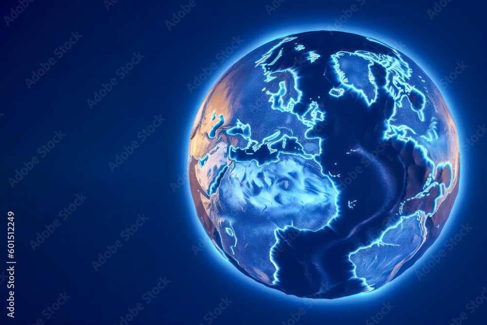 custom made wallpaper toronto digitalGlobal planet background. Global network planet Earth. 3D rendering. World map point.
