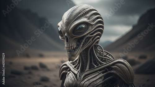 Humanoid Alien. Generative AI