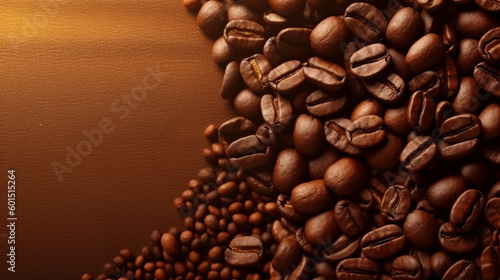 Coffee beans background. Illustration AI Generative.