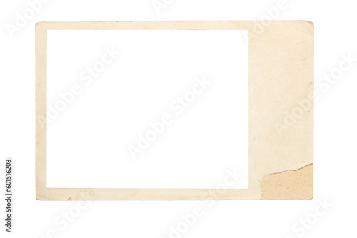 vintage photo frame texture png isolated picture postcard border