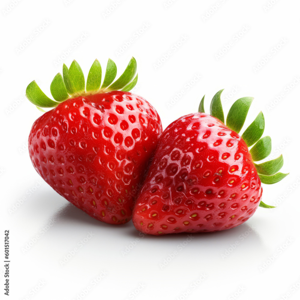 Strawberries isolated. Illustration AI Generative. Strawberries isolated. Illustration AI Generative.
