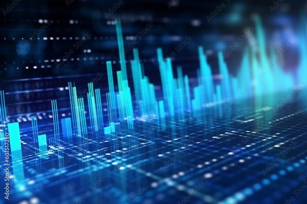 Financial stock market graph on technology abstract background Financial stock market graph on technology abstract background