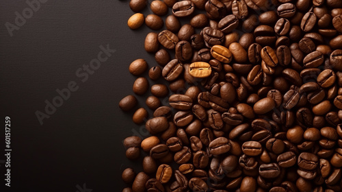 Coffee beans background. Illustration AI Generative.