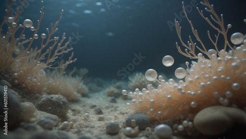 Pearl in underwater. Generative AI