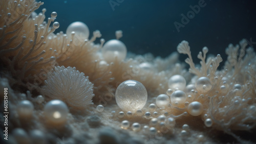 Pearl in underwater. Generative AI