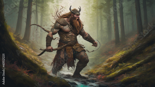 Fantasy Viking. Generative AI
