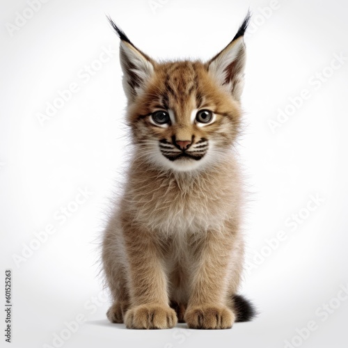 Adorable Portrait of a Baby Lynx Animal AI Generated