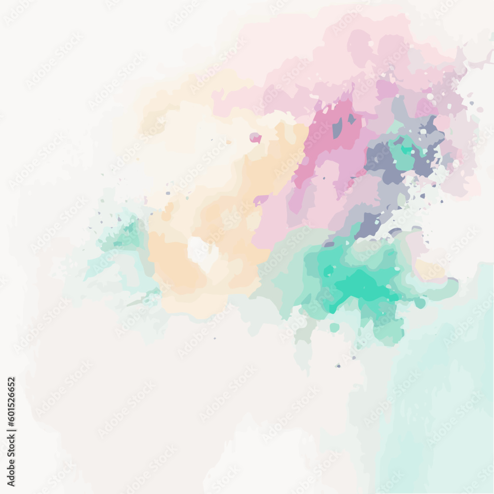 Beautiful vector illustration of a square abstract watercolor texture