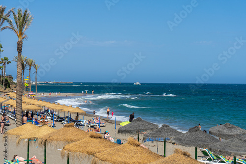 Walking on sea promenade in Benalmadena  Spain on May 7  2023