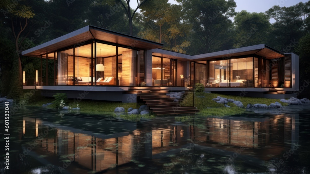 Modern House Design At River Ideas