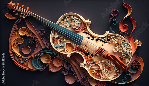Abstract violin