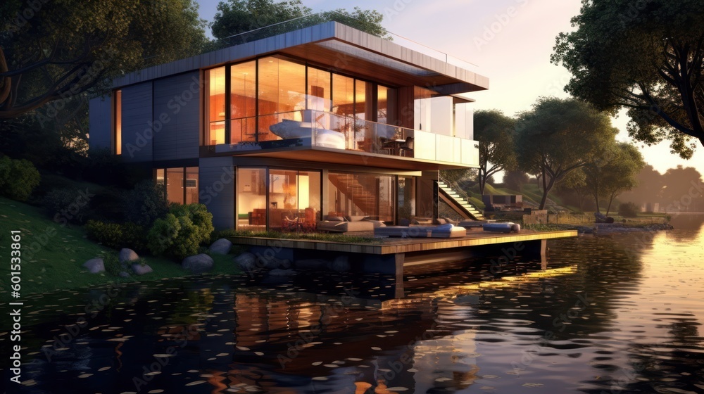 Modern House Design At River Ideas