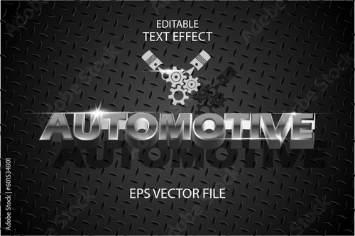 Editable automotive text effect