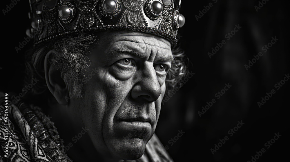 Majestic Ruler: King David's Captivating Portrait (Generative AI) Stock ...