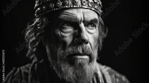 Majestic King: The Captivating Portrait of David (Generative AI) photo