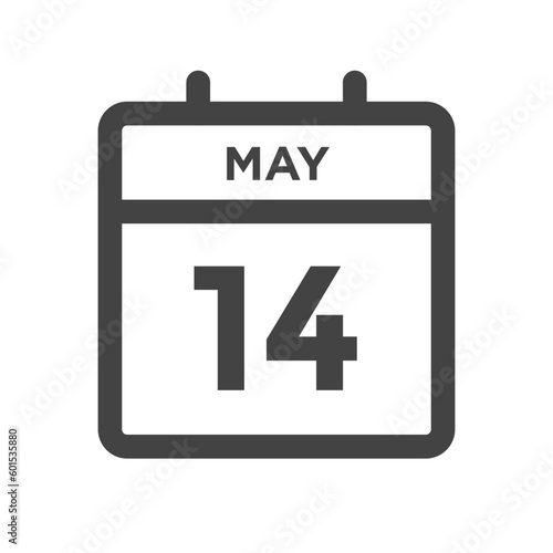 May 14 Calendar Day or Calender Date for Deadlines or Appointment photo