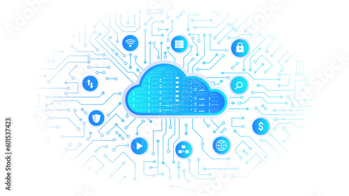 Cloud data technology white banner