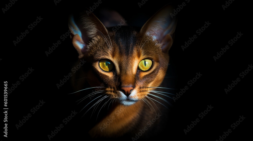 Mysterious Gaze: Abyssinian Cat's Mesmerizing Eyes Mysterious Gaze: Abyssinian Cat's Mesmerizing Eyes