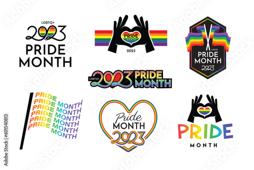 pride month 2023 vector base design collection.
