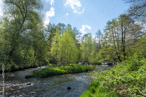 Spring Landscape of Iskar river near Pancharevo lake  Bulgaria