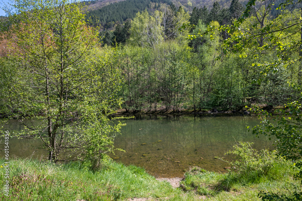Spring Landscape of Iskar river near Pancharevo lake, Bulgaria Spring Landscape of Iskar river near Pancharevo lake, Bulgaria